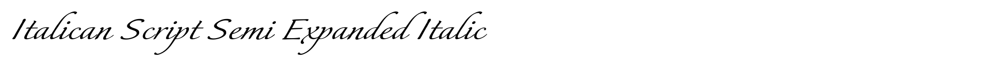Italican Script Semi Expanded Italic image